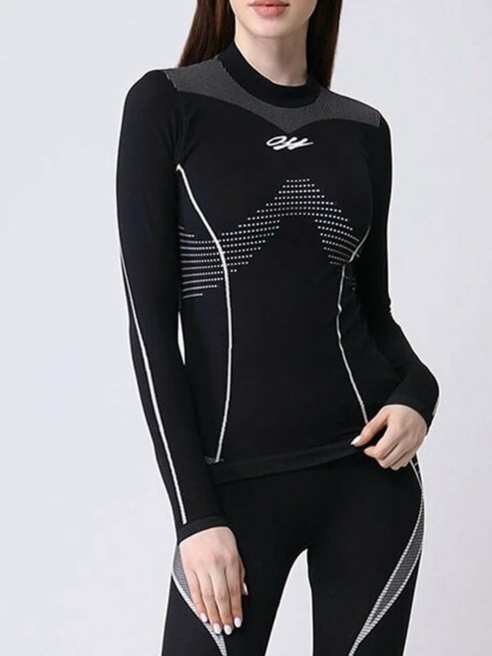 NWT Off-White Black Performance Shirt with leggings size large
